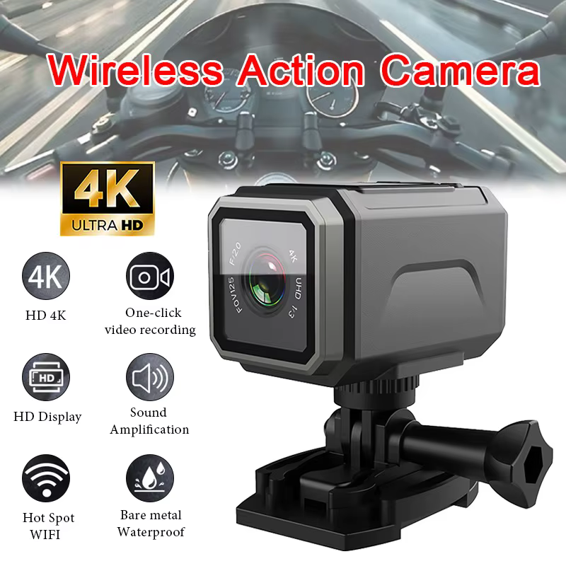 Câmera de Ação 4K Wi-Fi à Prova d'Água