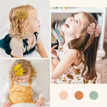 Conjunto de Presilhas de Cabelo com Laço Colorido Thumbnail 3