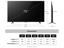 Smart TV TCL 75" 4K QLED Google TV Thumbnail 5