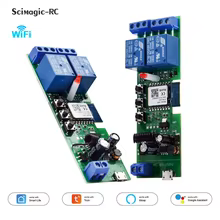 Relé Wi-Fi Tuya 2 Canais com RF 433MHz Thumbnail 1