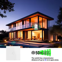 Interruptor Sem Fio Touch 86mm com Controle Remoto 433MHz Thumbnail 5