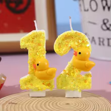 Vela Pato Aniversário Glitter Thumbnail 3
