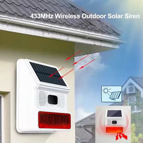 Sirene Solar de Alarme 433MHz