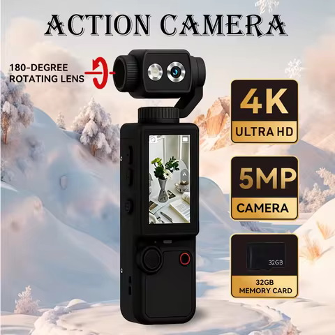 Câmera de Ação 4K Gimbal