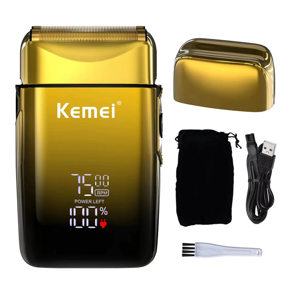 Barbeador Elétrico Kemei TX10 LED