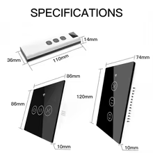 Interruptor de Cortina Inteligente WiFi RF433 Thumbnail 6