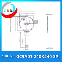 Tela LCD 1.28" 240x240 GC9A01 para ESP32 Thumbnail 2
