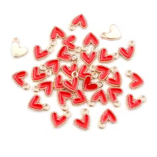 50 Pcs Charms de Coração Liga de Zinco Thumbnail 6