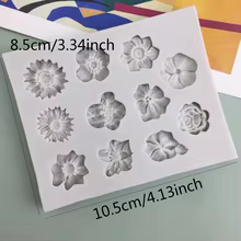 Molde Girassol Rosa Silicone 3D Thumbnail 3