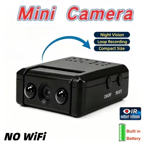 Câmera Mini 1080P com Visão Noturna