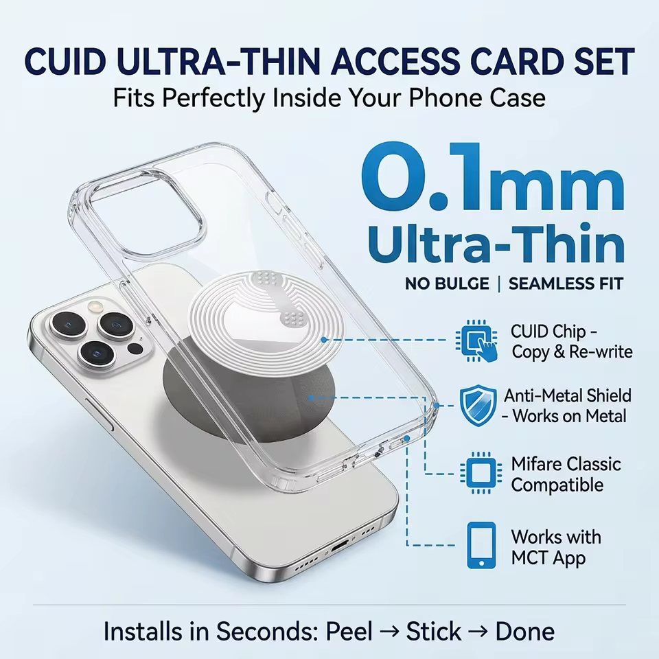 Etiqueta CUID Regravável Anti-Metal para Acesso NFC
