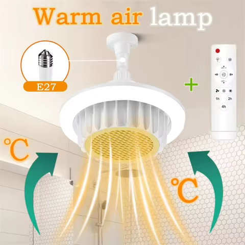 Luminária Ventilador e Aquecedor 600W