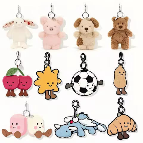 Chaveiro de Pelúcia Fofa Algodão Doce