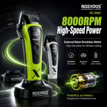 Máquina de Cortar Cabelo ROSYOUS RS888C Profissional Thumbnail 6