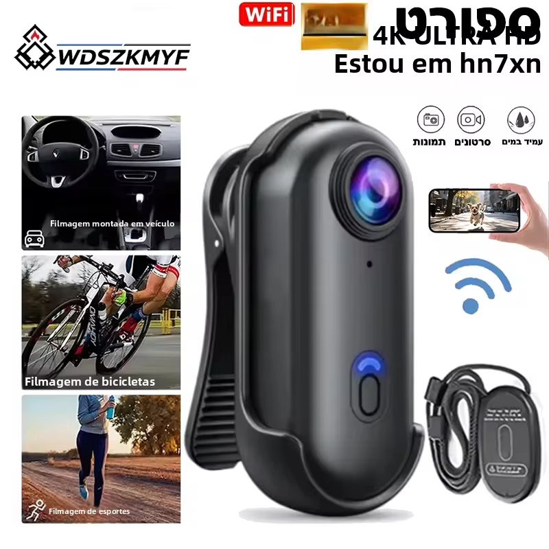 Mini Câmera de Ação 4K WiFi