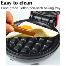 Mini Máquina de Waffles Elétrica 110V/220V Thumbnail 4