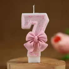 Vela de Aniversário Número Rosa Glitter Thumbnail 5