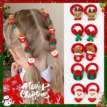 10 Elásticos de Cabelo Natalinos para Meninas Thumbnail 1