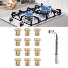 Kit Bicos de Latão M6x0.75 para Fogão a Gás Thumbnail 2