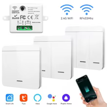 Interruptor Inteligente WiFi RF433 Tuya Thumbnail 1