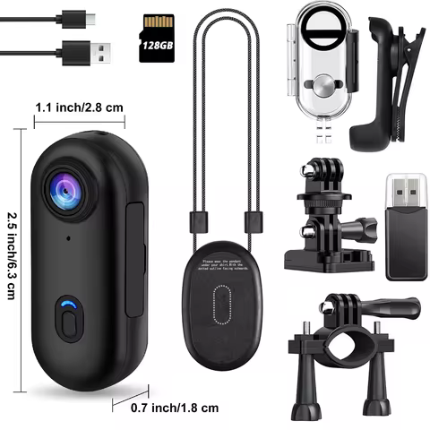 Câmera de Ação 4K Magnética