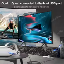 Cabo USB 3.0 5Gbps para Quest 3 e PICO 4 Thumbnail 4