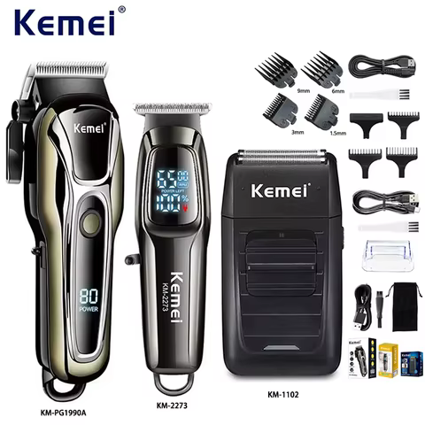 Aparador de Cabelo Kemei Profissional