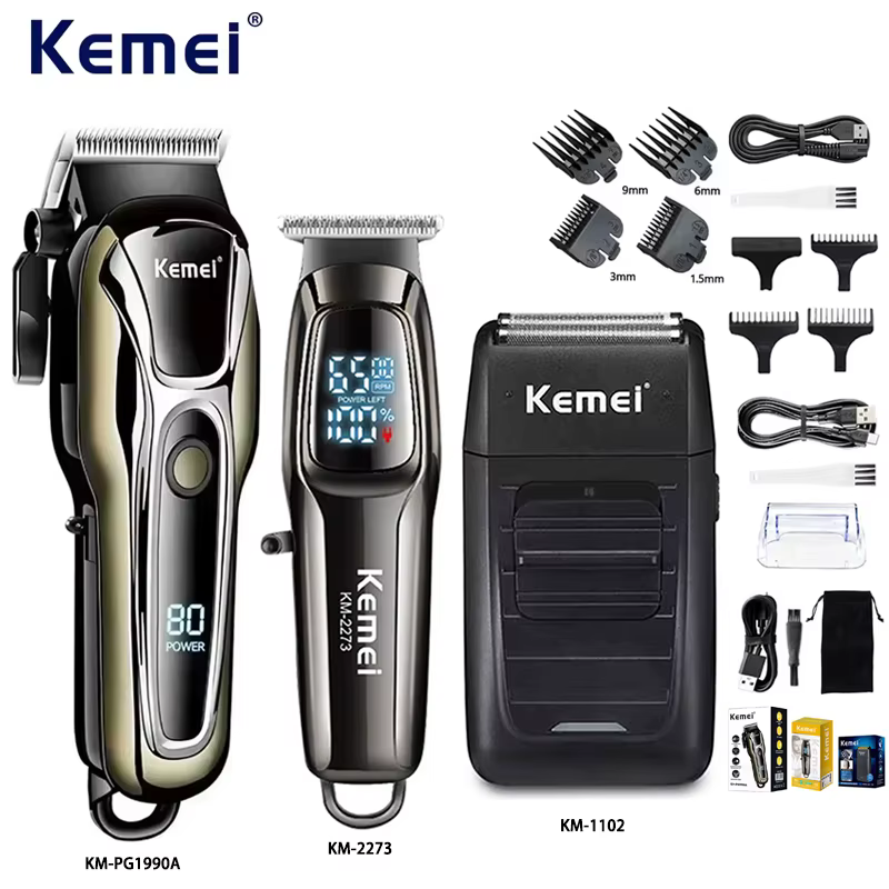 Aparador de Cabelo Kemei Profissional