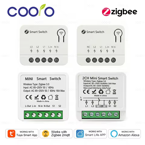 Interruptor Inteligente Zigbee Mini 1/2/3 Gang