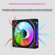 Ventilador PC RGB 120mm Silencioso PWM Thumbnail 2