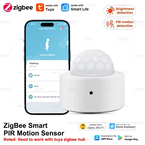 Sensor de Movimento Zigbee PIR + Lux