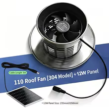 Ventilador Solar de Exaustão 12V Thumbnail 5