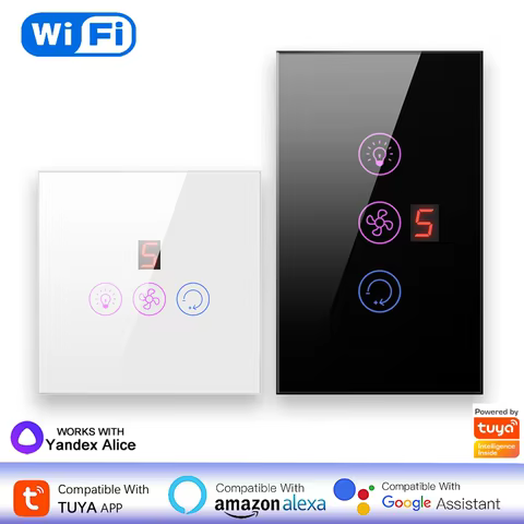 Interruptor Inteligente Ventilador Luz WiFi