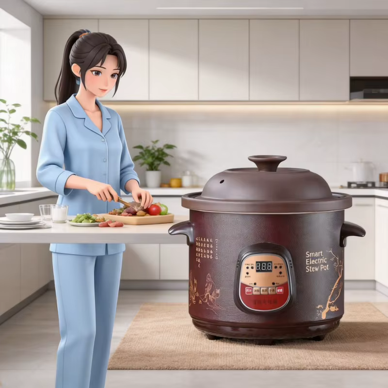 Panela Elétrica 6L Barro Roxo