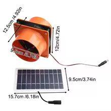 Ventilador Solar 10W 12V Kit Completo Thumbnail 6