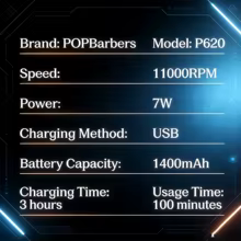 Aparador de Barba Profissional 11000RPM Thumbnail 6