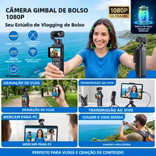Câmera de Ação 1080P com Rastreamento Facial Thumbnail 2