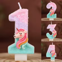 Velas de Aniversário Unicórnio Thumbnail 2