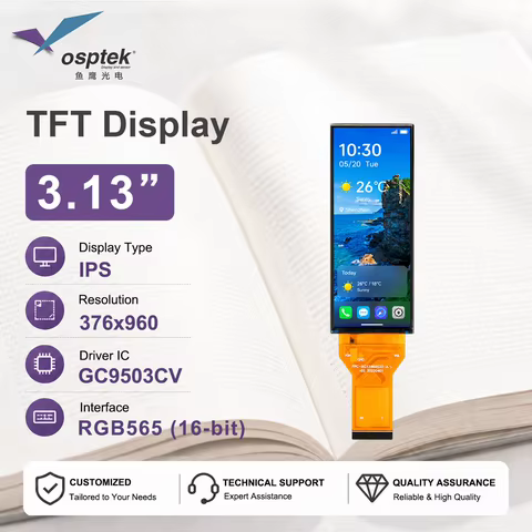 Monitor LCD 3.13 Tela Longa RGB