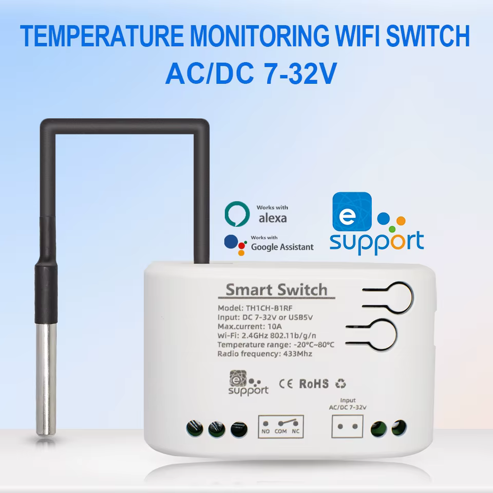 Interruptor Inteligente Ewelink com Sensor de Temperatura