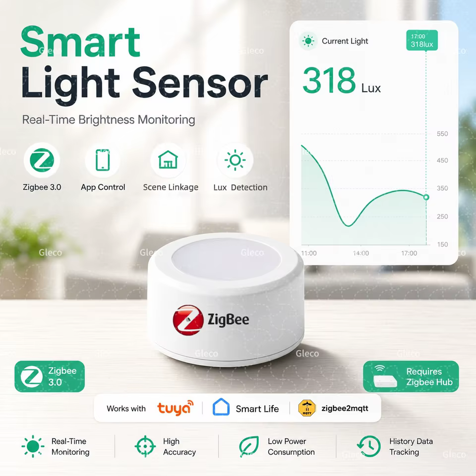 Sensor de Luz Inteligente Zigbee