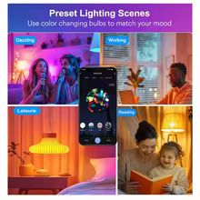 Lâmpada LED Inteligente Tuya RGB WiFi Bluetooth Thumbnail 5
