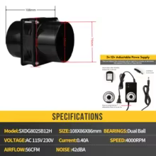 Ventilador High Airflow 56CFM Thumbnail 3