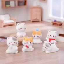 6 Figurinhas de Gato em Resina Thumbnail 4