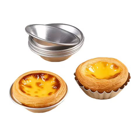 Conjunto de 10/20 peças de formas de alumínio para torta de ovo, cupcake, biscoito e flores, para uso doméstico na cozinha, utensílios de confeitaria.