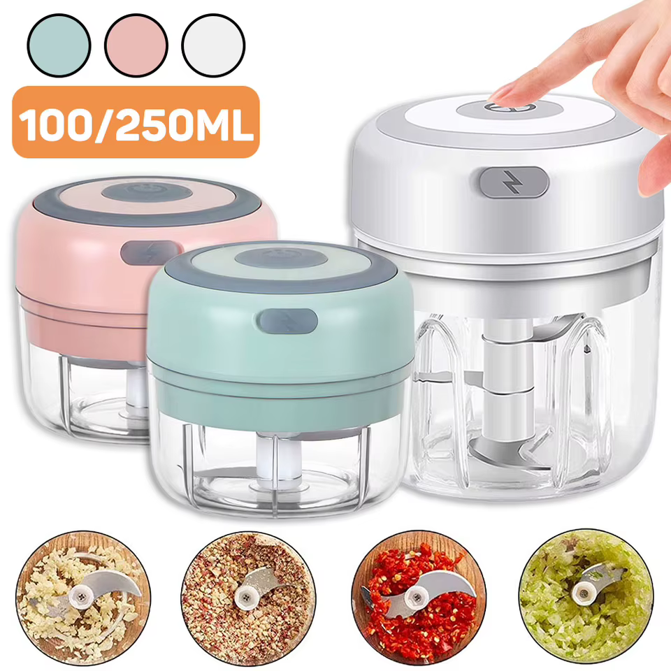 Mini Chopper Portátil Elétrico 3 em 1