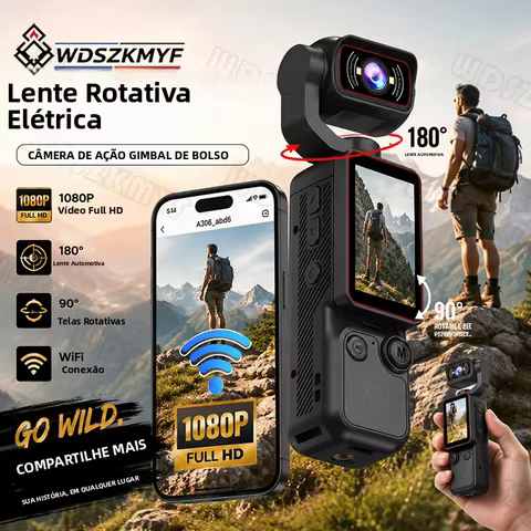 Câmera de Ação Portátil 1080p Wi-Fi