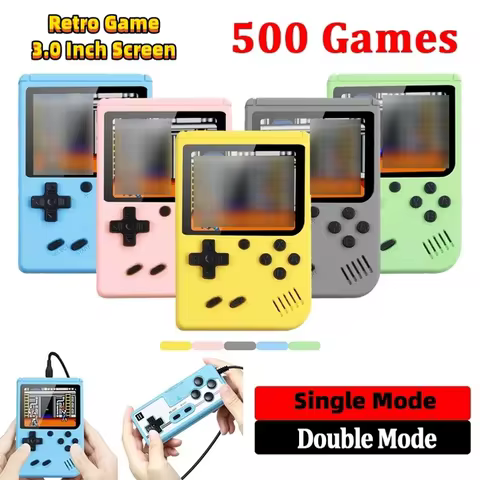 Console Retro Portátil 3.0" com 500 Jogos