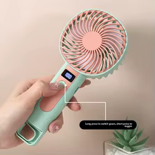 Ventilador Portátil Mini 2 em 1 com Display Thumbnail 4