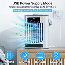 Mini Ventilador Portátil USB com Spray Thumbnail 5